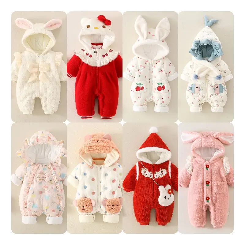 autumn and winter new baby clothing newborn bodysuit cartoon children's animal creeper