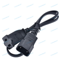 Câble convertisseur d'alimentation IEC320 C18 vers prise femelle polarisée américaine, adaptateur C18 2 broches vers Nema 1-15R, cordon d'alimentation CA