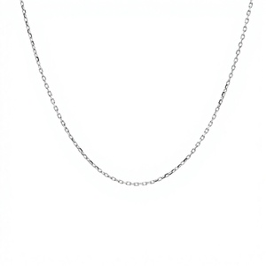 Chaînes de cou minimalistes en platine raffinée Pt950 LONGJIA avec maillons plats polis, réglables, unisexes, cadeau en platine, à porter au quotidien, 2,57 g - Product Image 3