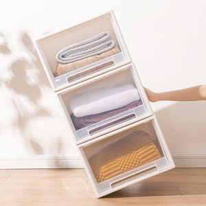กล่องเก็บของสไตล์ลิ้นชักกล่องรองเท้าโปร่งใสกล่องเก็บของลิ้นชักกล่องจัดระเบียบเสื้อผ้าในครัวเรือน - Product Image 3