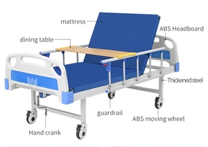 Orinal de enfermería manual para 2 personas, cama de Hospital con función de Camilla, cama de Metal inteligente para el hogar, dos manivelas - Product Image 3