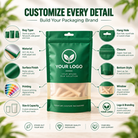 Sachet Doypack Personnalisé en Papier Kraft Compostable avec Fermeture Zip Refermable pour Emballage Alimentaire (Noix, Cacahuètes, Épices, Poudres) 200g