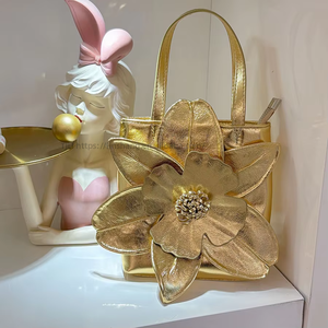 Sac de soirée pour femme style français avec fleurs en relief, pochette en polyester, petit sac à main Tanjing - Product Image 2