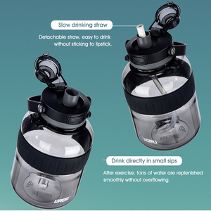 Botella de Agua Deportiva de Gran Capacidad (600/1100 ml), con Pajita, Diseño Clásico y Ecológico - Product Image 2