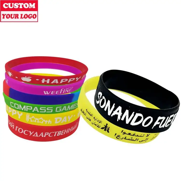 New 2024 Products Advertising Girls Bracelet Event Wristbands With Logo Custom