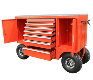 Metal Automobile Repairing Tools Cabinet Chest 7 Drawers With Side Locker Roller Steel Cabinet Box