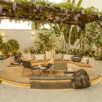 Ensemble de canapés de salon de jardin en béton pour terrasse et patio, prix de gros