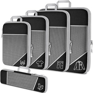Sacs de compression pour économiser de l'espace, nouvelle conception, pompe de voyage portable, ensemble de cubes d'emballage, sac organisateur de vêtements, <span class=keywords><strong>tissu</strong></span> imperméable - Product Image 2