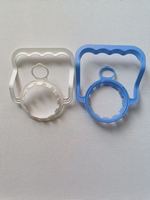 Seau en plastique jetable de 45 mm avec poignée ergonomique multicolore de qualité alimentaire pour bouteilles d'eau potable, modèle HT45