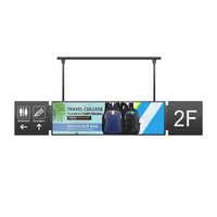 Écran LCD double face de type barre étirée pour le trafic Bande d'écran de machine Affichage publicitaire LCD