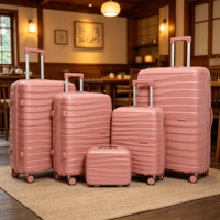 Ensemble de bagages en PP légers et modernes, vente en gros d'usine, valises trois pièces avec serrure à combinaison pour voyage