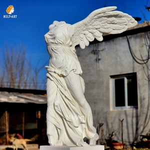 Mily Đá Cẩm Thạch Cổ Điển chiến thắng thiên thần tượng nữ thần điêu khắc Tay Chạm Khắc cho vườn công viên ngoài trời - Product Image 2