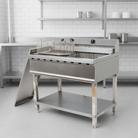 Friteuse Commerciale Double Couronne XY avec Deux Paniers et Grand Réservoir d'Huile pour Restaurants Très Fréquentés et Points de Vente de Restauration Rapide