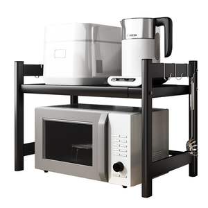 ชั้นเก็บของบนโต๊ะแบบพับเก็บได้สองชั้นชั้นชั้นเหล็กหนาหม้อหุง<span class=keywords><strong>ข้าว</strong></span>ไฟฟ้าเตาอบที่วาง<span class=keywords><strong>ไมโครเวฟ</strong></span>สำหรับห้องครัวครัวเรือน - Product Image 6