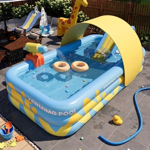 Piscina Inflable Grande, Piscina Elevada para Niños, Uso Doméstico, Piscina <span class=keywords><strong>Rectangular</strong></span> de PVC para Exteriores - Product Image 4