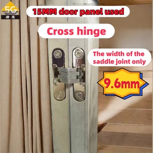 Herraje Moderno para Puerta de Madera con <span class=keywords><strong>Bisagra</strong></span> <span class=keywords><strong>Oculta</strong></span> Invisible en Cruz, Diseño de Osito Pequeño, Apto para Puertas de 15 mm de Grosor - Product Image 3