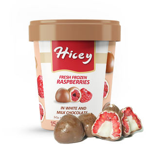 Hicey nouvelle arrivée framboises fraîches congelées en 2 couches de framboises <span class=keywords><strong>au</strong></span> <span class=keywords><strong>chocolat</strong></span> <span class=keywords><strong>au</strong></span> <span class=keywords><strong>chocolat</strong></span> blanc <span class=keywords><strong>et</strong></span> <span class=keywords><strong>au</strong></span> lait - Product Image 1