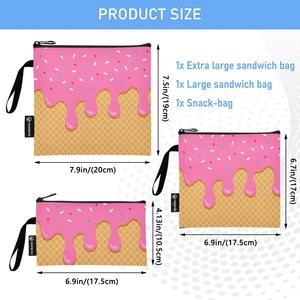 Factory Price Big Factory Keep Fresh Food Storage Bag Food Grade Bags for Kids Lunch Cooler Bag Sets With Zipper - Product Image 3
