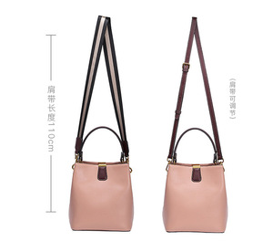 Bolso de Mano de Diseño de Lujo para Mujer, Bolso Bandolera de Cuero Genuino, Bolso Tipo Cubo de Gran Capacidad, Bolsos de Hombro para Mujer - Product Image 4