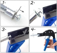 Kit d'outils de pose d'ancres pour murs creux avec 72 chevilles Molly, pistolet à chevilles M4 et M5 pour l'installation et la réparation de plaques de plâtre et de cloisons sèches