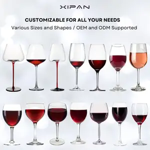 New Design Burgundy Glassware Custom Wine Glasses For Wedding Party Bar Banquet 250ml 410ml