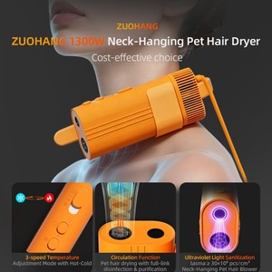 Zohang Pet Hair Dryer Neck Hanging AC Motor Overheat Protection For <b>Dog</b> Cat Grooming Drying - Product Image 5