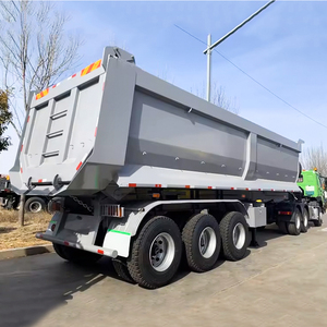 Fabricante Vende Semirremolque de Acero de 60 Toneladas, 3 y 4 Ejes, Volquete Automático Trasero para Grava, Camión Volquete de 25, 30, 40, 45 y 50 Metros Cúbicos - Product Image 3