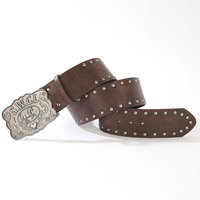 Ceintures de cowboy JULUN, ceintures western cloutées, sangle en PU, boucle à motif cheval, service personnalisé, accessoire de taille rétro western