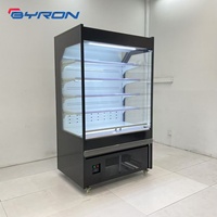 Réfrigérateur vertical à rideau d'air pour boissons et yaourts de magasin de proximité, vitrine ouverte, armoire réfrigérée écoénergétique