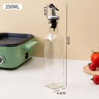 Bouteille d'huile en verre épais multifonctionnelle moderne et personnalisée pour la cuisine et le camping, idéale pour la sauce soja, le vinaigre et les assaisonnements – Vente en gros