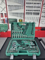 Juego de Herramientas Manuales para Reparación de Automóviles de 151 Piezas, Juego de Llaves de Trinquete Combinadas de Acero CR-V para Mantenimiento de Automóviles y Uso en Talleres