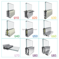 Pont en verre trempé balcon garde-corps en acier inoxydable sans cadre extérieur étanche en aluminium U canal clôture en verre