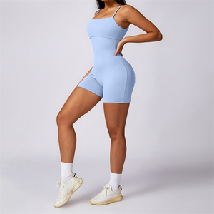 One-Piece Yoga Jumpsuit Women Short Fitness Overalls Sexy Romper Sports Set High Elastic <strong>Gymnastics</strong> Suits Workout Tracksuit - Product Image 4
