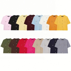 Chaqueta de Punto de Manga Corta para <span class=keywords><strong>Mujer</strong></span>, Nueva Colección de Primavera, Simple y Moderna - Product Image 1