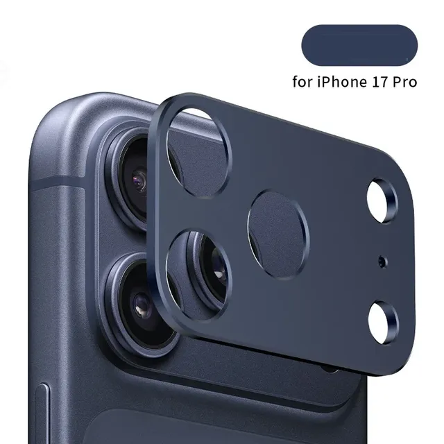 For iPhone 17 Pro Camera Bezel Anti Scratch Metal Frame Cover Hollow Film Slim Lens Protector Black Orange Silver Cap Sticker