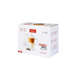Verres thermiques à double paroi avec poignée, lot de 2, 385 ml, tasses à café isolées résistantes à la chaleur, mugs en verre transparent, vaisselle réutilisable - Product Image 2