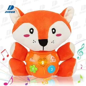 Baby Sleep Soothing Plush Toy Lullaby Musical Fox Plush Stuffed Animal Toys Christmas Gift for Infant