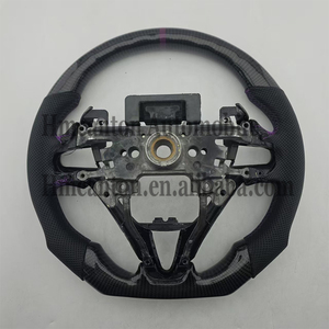 Volante Personalizado de Fibra de Carbono y Cuero Perforado para Honda Gen 2 Fit Civic 8th - Product Image 2
