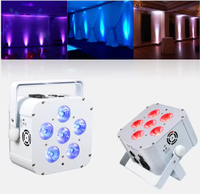 Lumières de scène sans fil rechargeables 6x18W RGBAUV 6in1 DJ Wedding Battery Powered LED Uplight Wireless Stage Lights