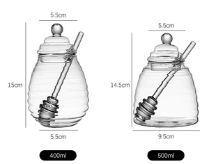 Frascos de Vidrio Reciclables y Ecológicos Personalizados para Miel con Tapa de Rosca y Cuchara en Tamaños de 500 ml y 700 ml para Aceite de Oliva y Leche - Product Image 4
