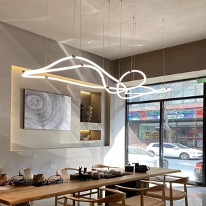 Italian <strong>Minimalist</strong> Chandelier Living Room Creative Bar Bedroom Line Restaurant Led Light Hanging <strong>Lighting</strong> DIY Pendant Lamp Home - Product Image 6