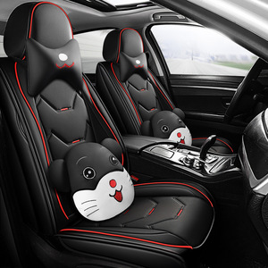 Housse de siège de <span class=keywords><strong>voiture</strong></span> universelle 5 places Ensemble complet de luxe en similicuir imperméable avant arrière <span class=keywords><strong>Coussin</strong></span> de siège de <span class=keywords><strong>voiture</strong></span> - Product Image 2