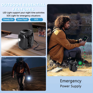 Ventilador Portátil de Cintura, 10000mAh, Cinco Velocidades Ajustables, Tres Modos de Iluminación (Estroboscópico/SOS/Linterna), Sin Aspas - Product Image 3