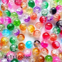 Jual Langsung Pabrik Manik-Manik Akrilik Retak Longgar untuk Pembuatan Perhiasan Gelang Kalung DIY