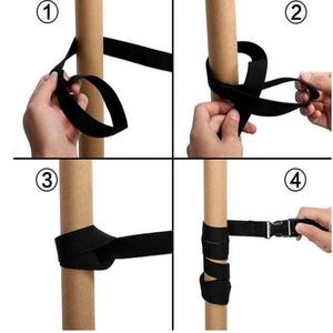 Correas de almacenamiento para tiendas de campaña Work Record, juego de correas de sujeción de camping negras de cuerda Oxford con 19 anillas - Product Image 3