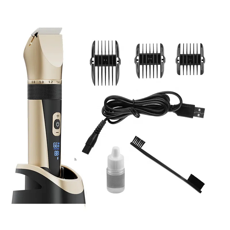 Unibono Dogs Stainless Steel Pet Hair Cutting Machine Clipper Set Trimmer Straight Scissor Professional Dog Grooming Kit