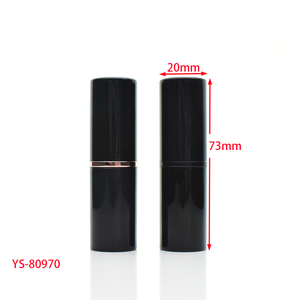 Tubo Vuoto Lusso per <span class=keywords><strong>Rossetto</strong></span>, in Plastica Nera Opaca, con Tappo a Vite e Anello in Plastica, Personalizzabile con Logo Serigrafato, Confezione <span class=keywords><strong>Rossetto</strong></span> - Product Image 2