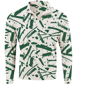 Personnalisé Extérieur Golf Hommes Quart Zip Pull Sweatshirts Polyester Spandex Numérique Imprimé Solide Brodé Technique Automne - Product Image 6