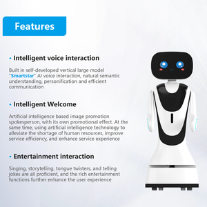 Robot d'accueil <span class=keywords><strong>Timo</strong></span> AI avec grand écran tactile, bras flexibles, navigation Lidar pour hôtel, bureau, centre commercial, service d'accueil - Product Image 3