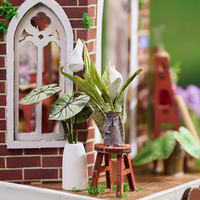 IIECREATE qualité bricolage Miniature maison Kit Architecture Mini jouet lumière accessoires Puzzle Miniature maison Kit Style modèle jouet